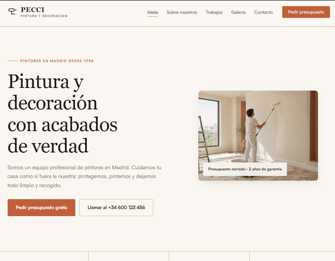 Web corporativa para empresa