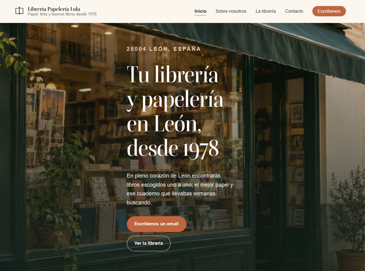 Ejemplo para Librerías papelerías