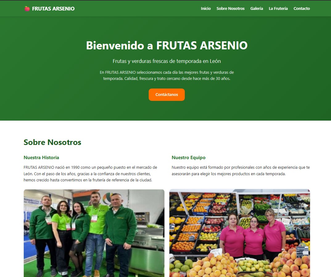 Ejemplo para fruterías y productos frescos