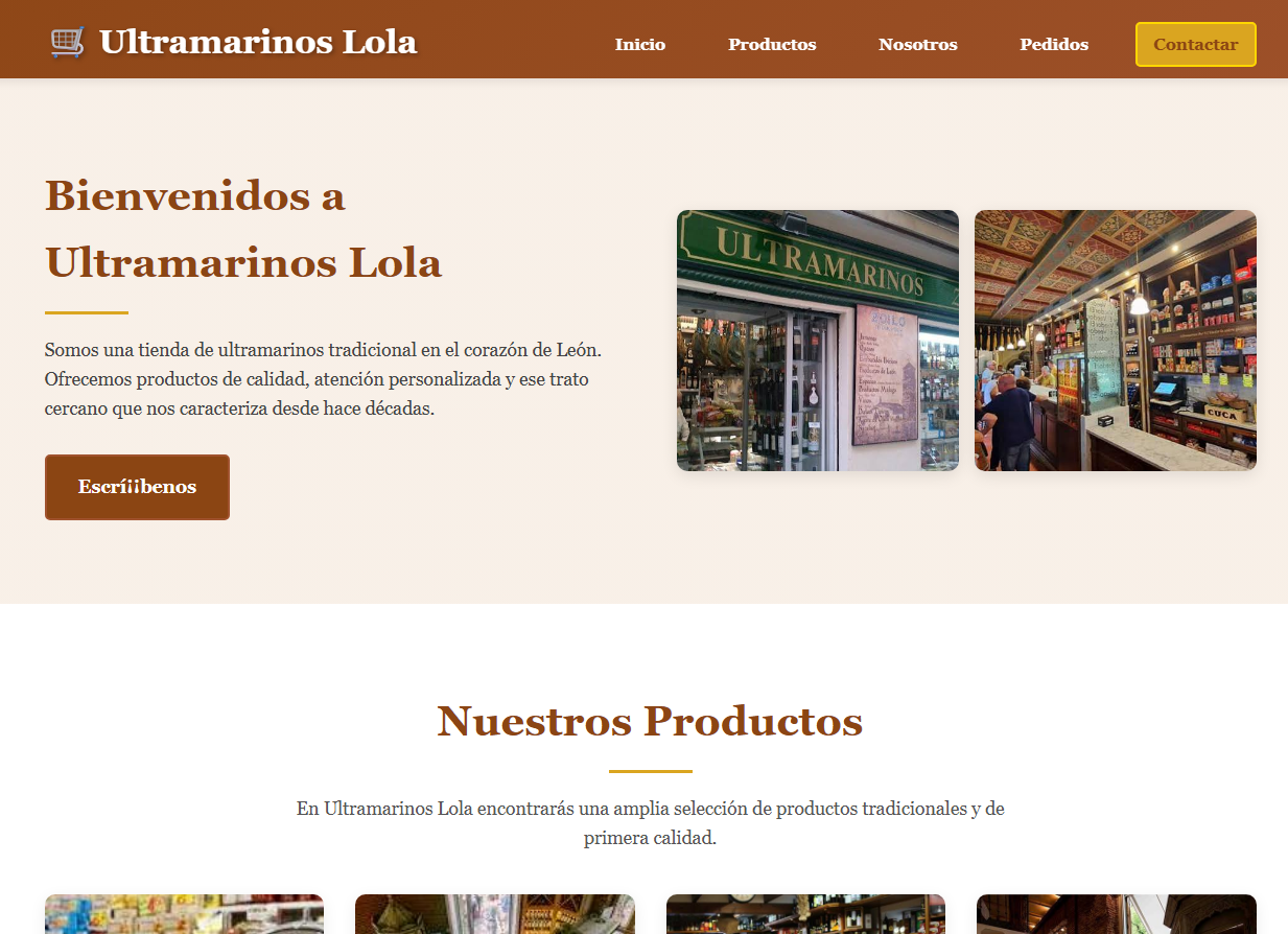 Ejemplo comercio ultramarinos