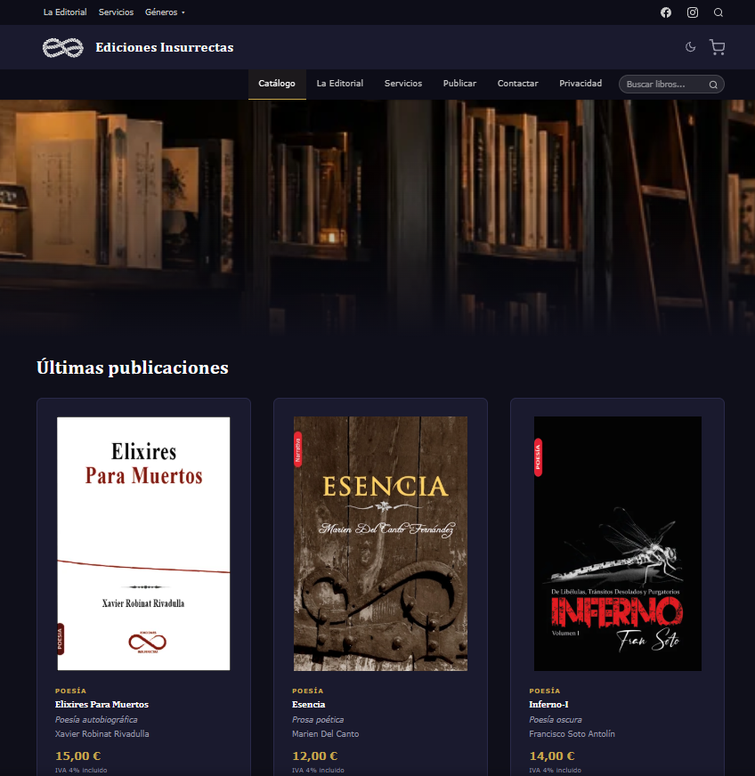 Web para Editorial y Librería E-commece